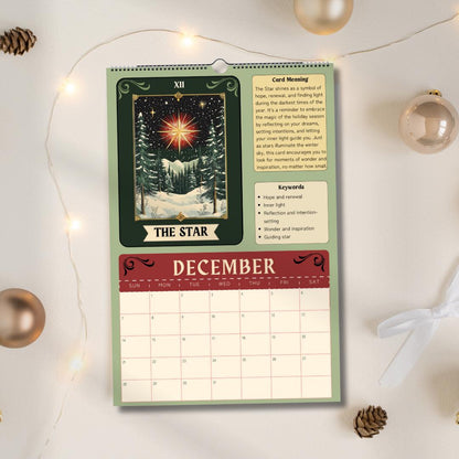 2025 Seasonal Tarot Card Calendar | Tarot Card Gift | Astrology Wall Art | Tarot Card Decor | Witchy Christmas Gift |