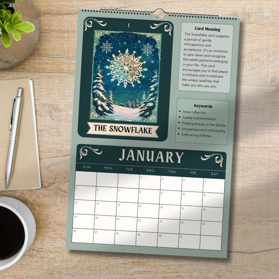 2025 Seasonal Tarot Card Calendar | Tarot Card Gift | Astrology Wall Art | Tarot Card Decor | Witchy Christmas Gift |