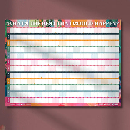 2025 Year Wall Planner - What's the Best That Can Happen? | 2025 Colorful Wall Planner | 2025 Monthly Planner | Poster Planner