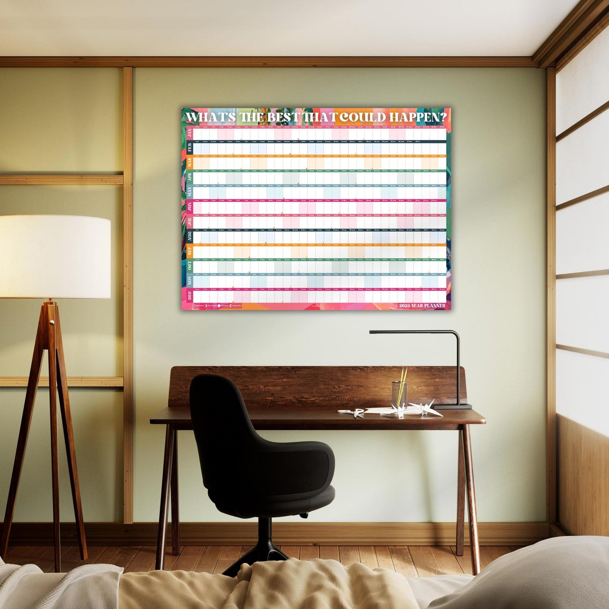 2025 Year Wall Planner - What's the Best That Can Happen? | 2025 Colorful Wall Planner | 2025 Monthly Planner | Poster Planner