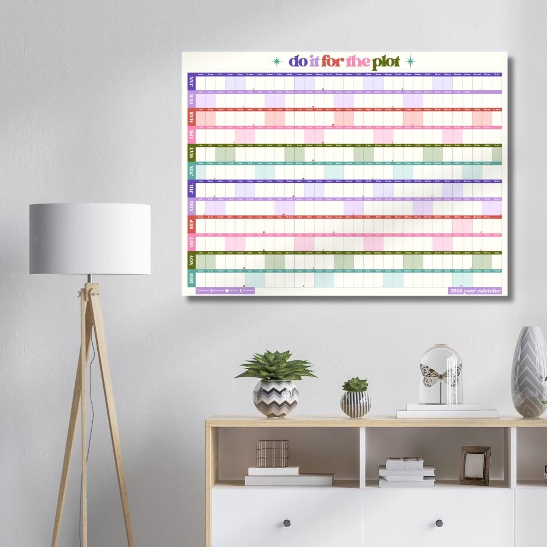 Do It For The Plot 2025 Wall Planner - Full Year Wall Poster Planner | 2025 Wall Planner | 2025 Monthly Planner | Wall Calendar Planner