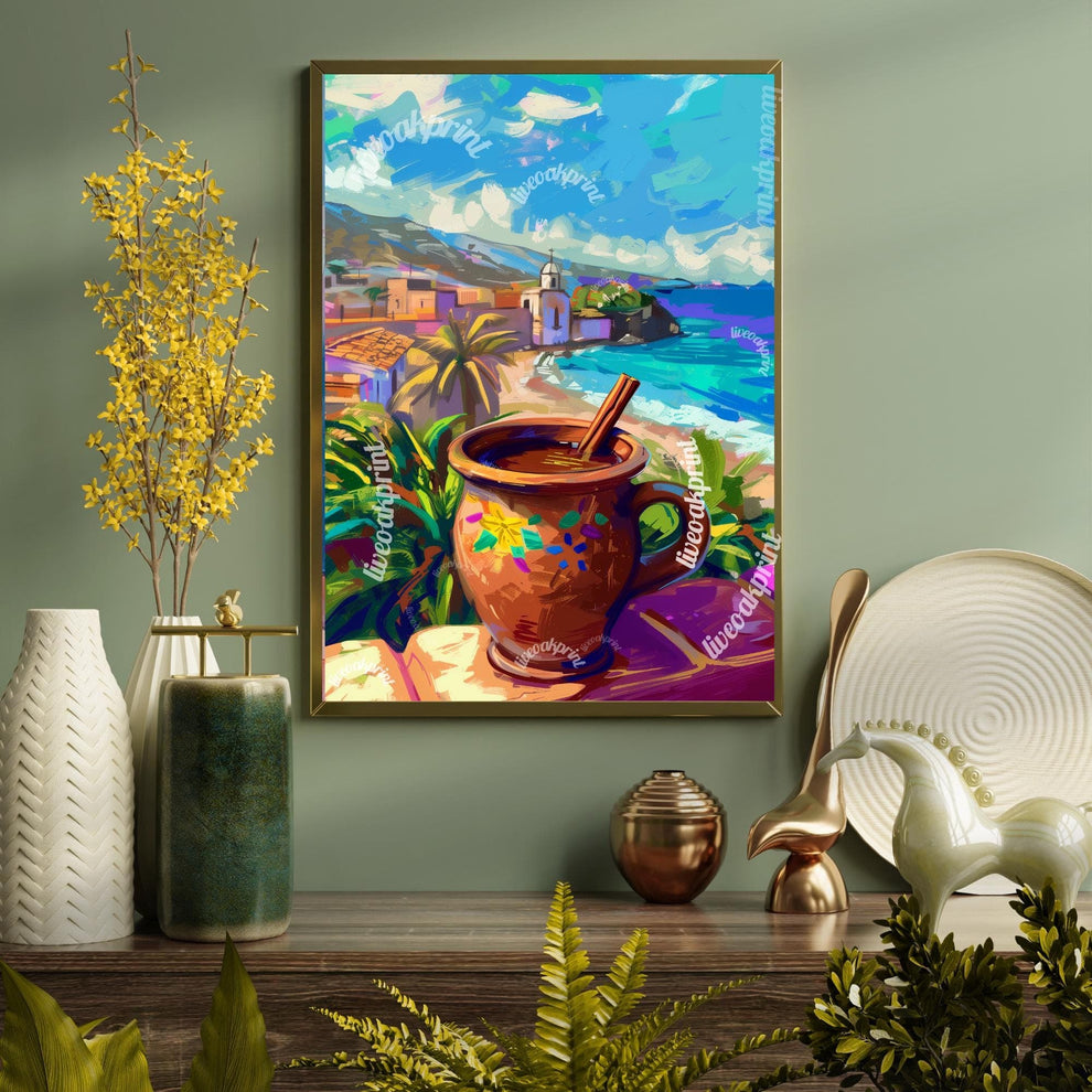 Cafe De Olla Art Print – Traditional Mexican Coffee Wall Art | Mexican Kitchen Decor | Rustic Cafe Decor | Latin American Art Print
