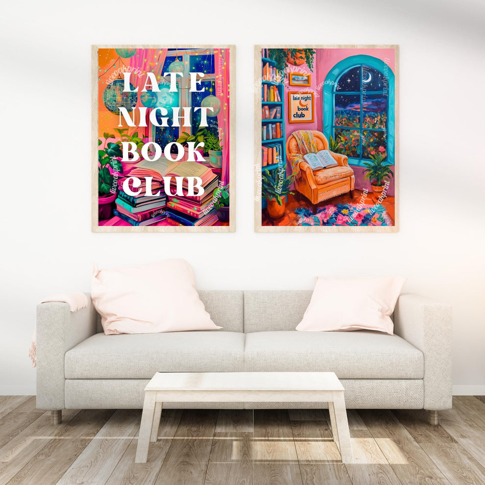 Late Night Book Club Sign