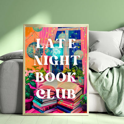 Late Night Book Club Sign