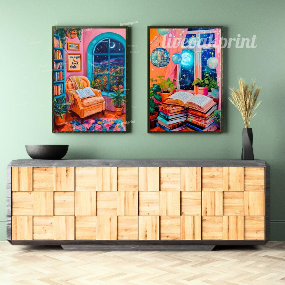 Set of Two Reading Prints