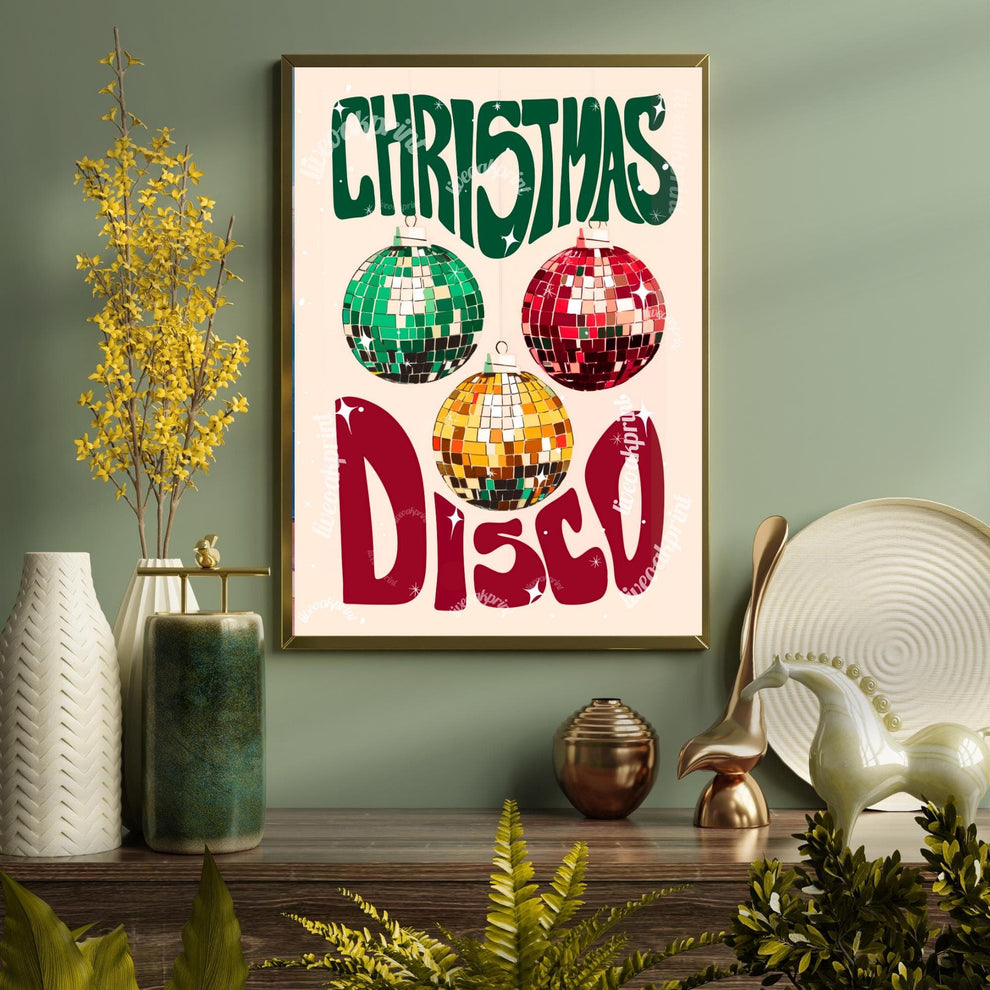 Christmas Disco - Disco Christmas Print - Disco Christmas Decor - Disco Print - Disco Home Decor
