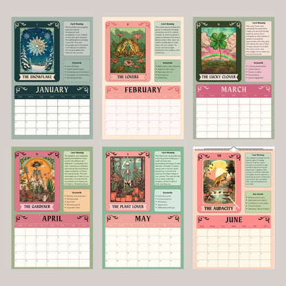 2025 Seasonal Tarot Card Calendar | Tarot Card Gift | Astrology Wall Art | Tarot Card Decor | Witchy Christmas Gift |