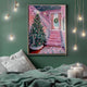 Pink Christmas Entryway Print