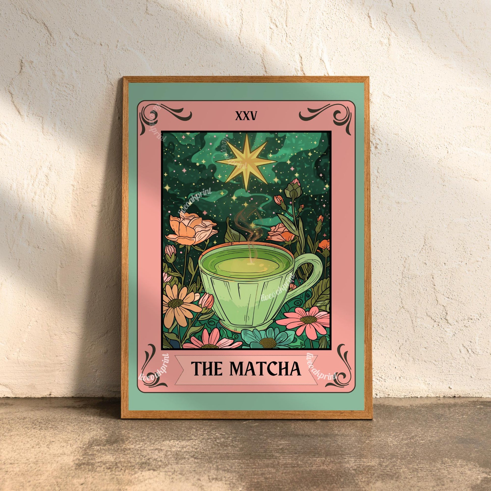 The Matcha, The Coffee, and The Tea Tarot Card Print Set