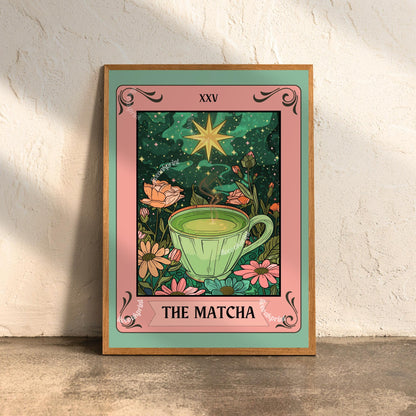 The Matcha, The Coffee, and The Tea Tarot Card Print Set