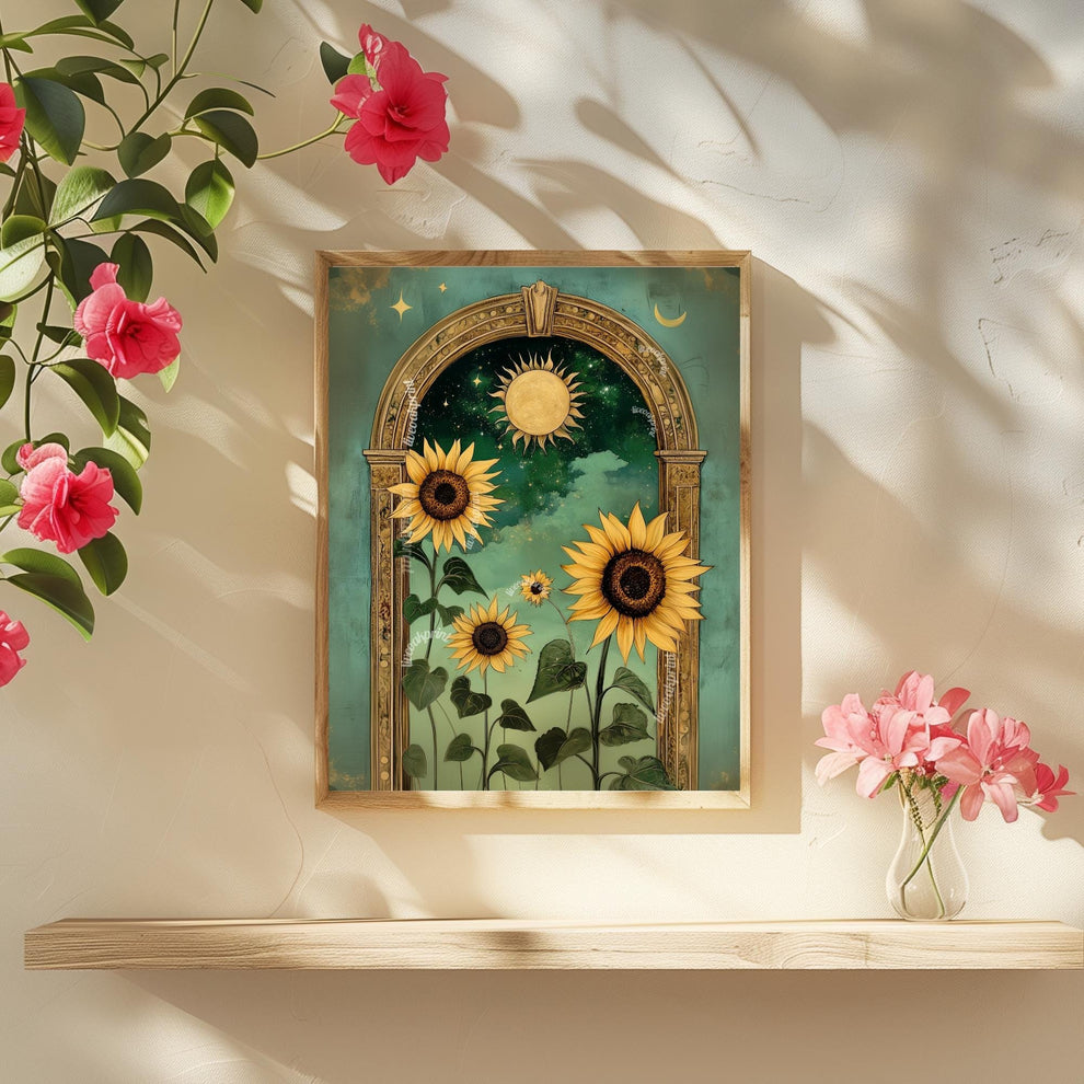 Boho Sunflower Wall Art