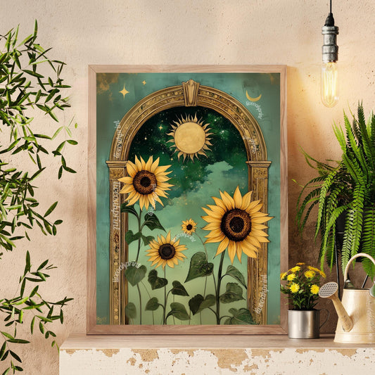 Boho Sunflower Wall Art