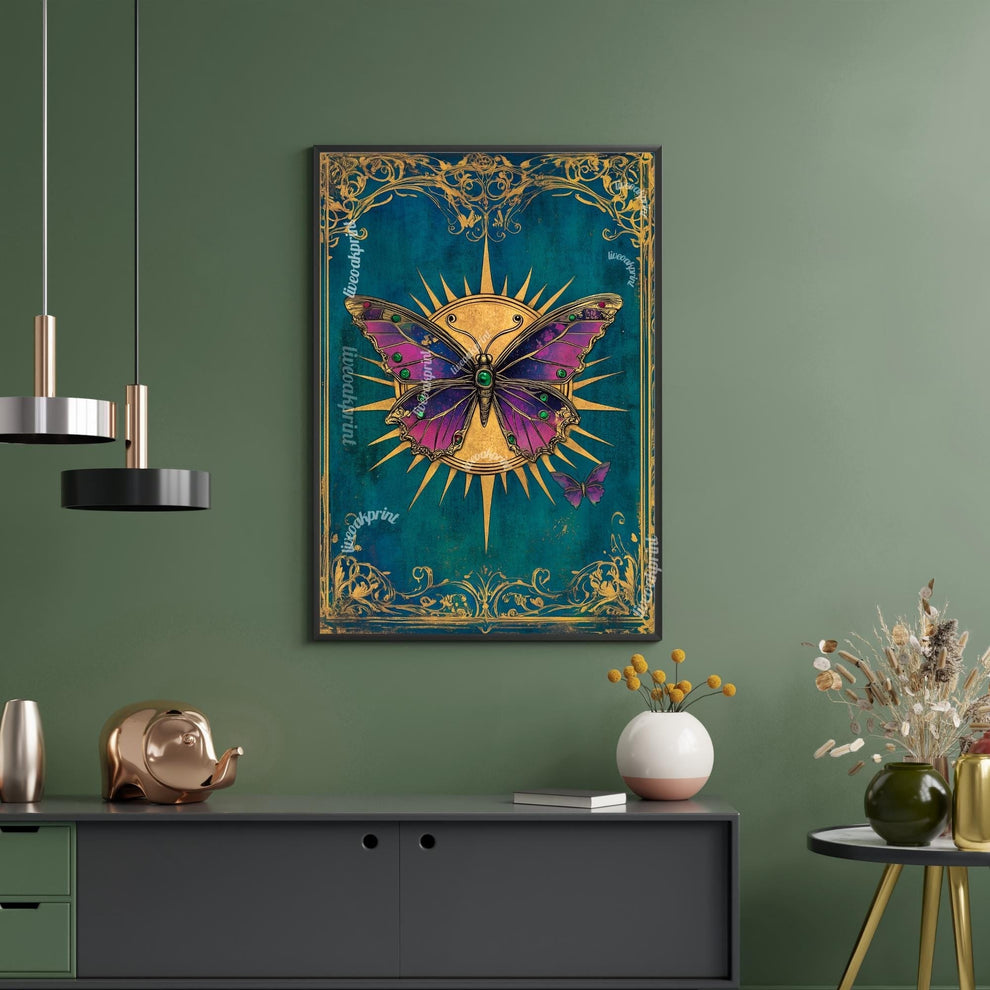 Butterfly and Sun Wall Art