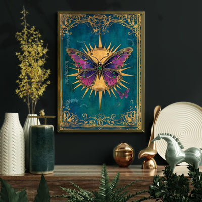 Butterfly and Sun Wall Art