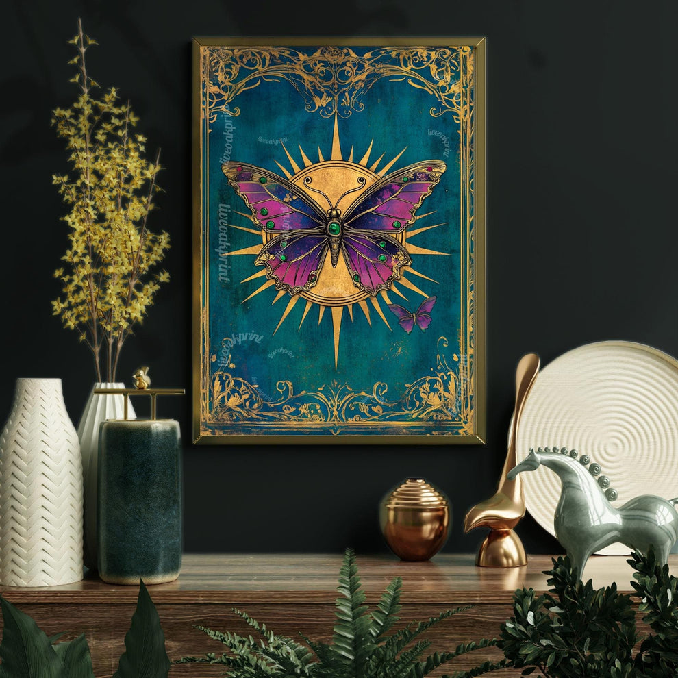 Butterfly and Sun Wall Art
