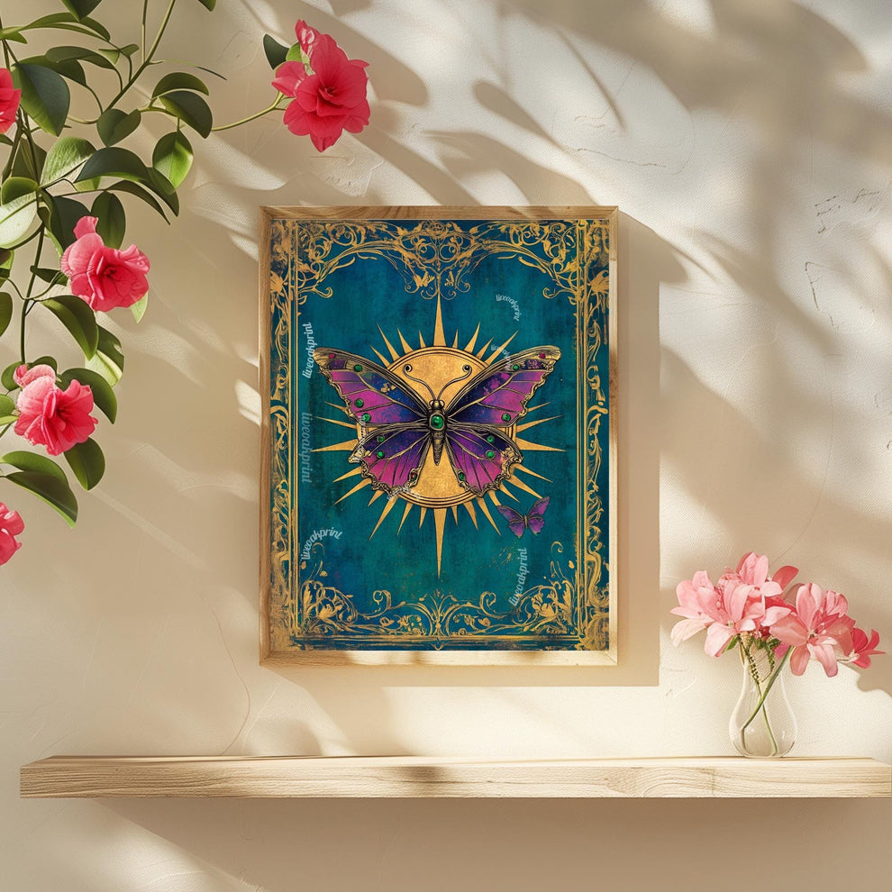 Butterfly and Sun Wall Art