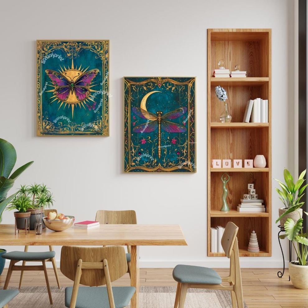 Dragonfly and Butterfly Wall Art Set