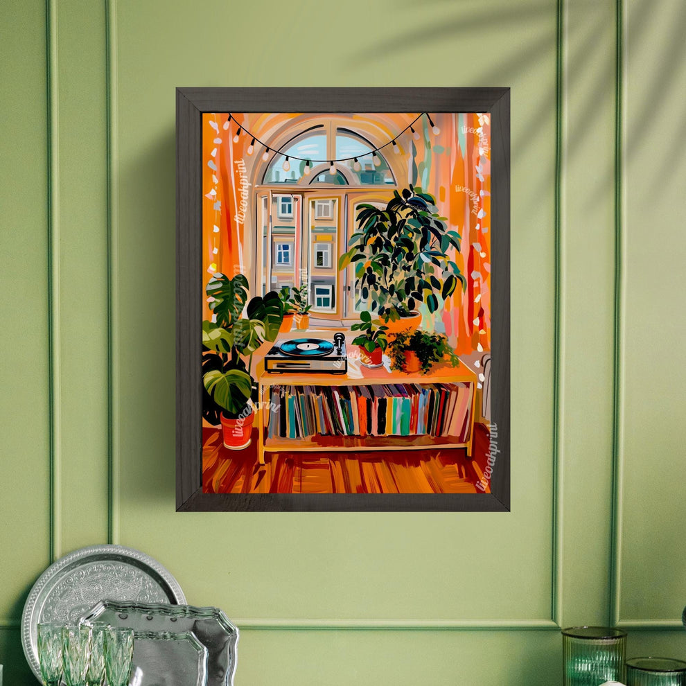 Retro Vinyl Record Print