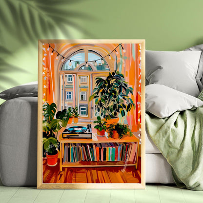 Retro Vinyl Record Print