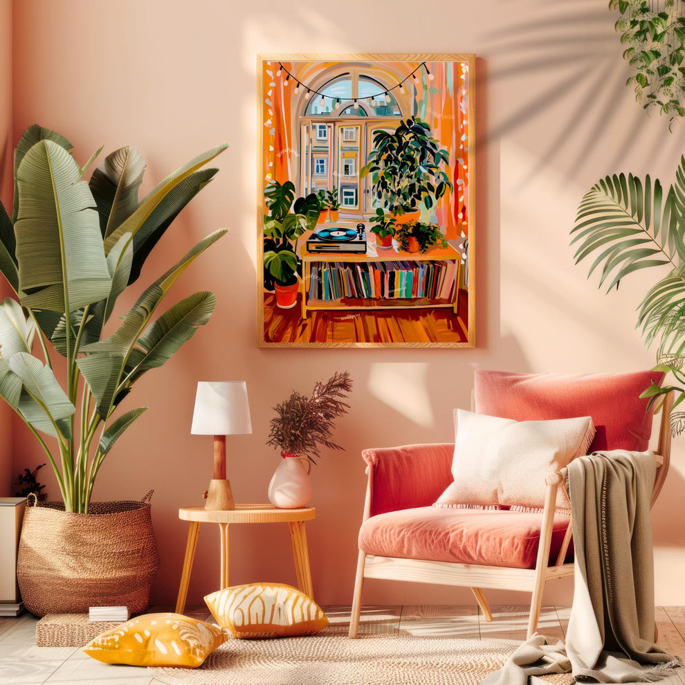 Retro Vinyl Record Print