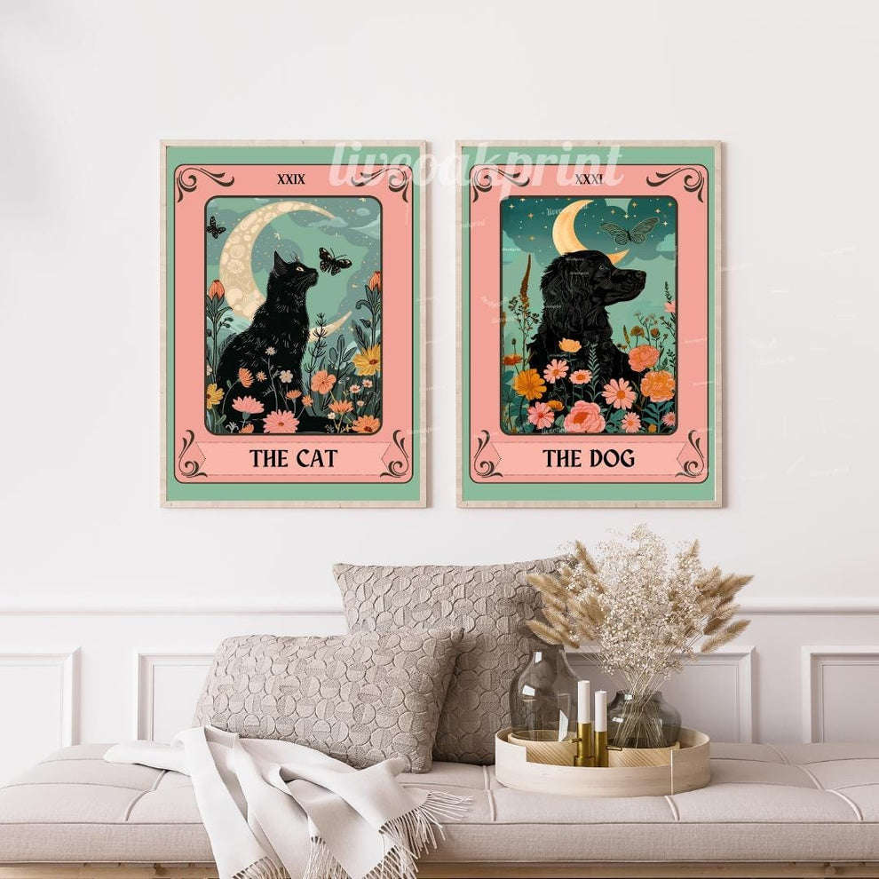 Cat and Dog Tarot Card Bundle