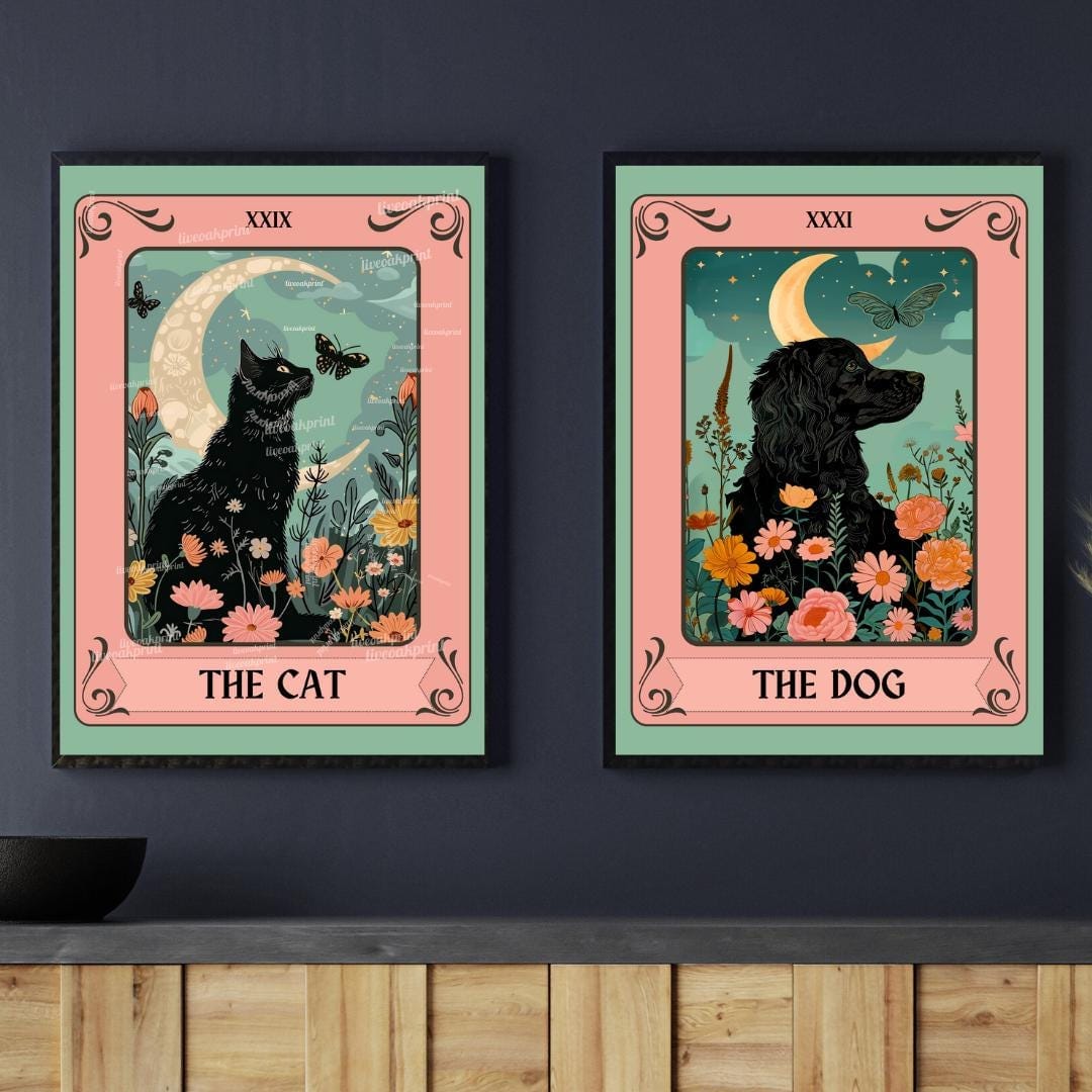 Cat and Dog Tarot Card Bundle