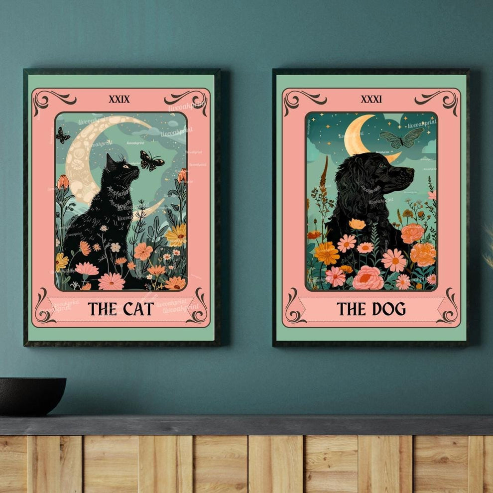 Cat and Dog Tarot Card Bundle