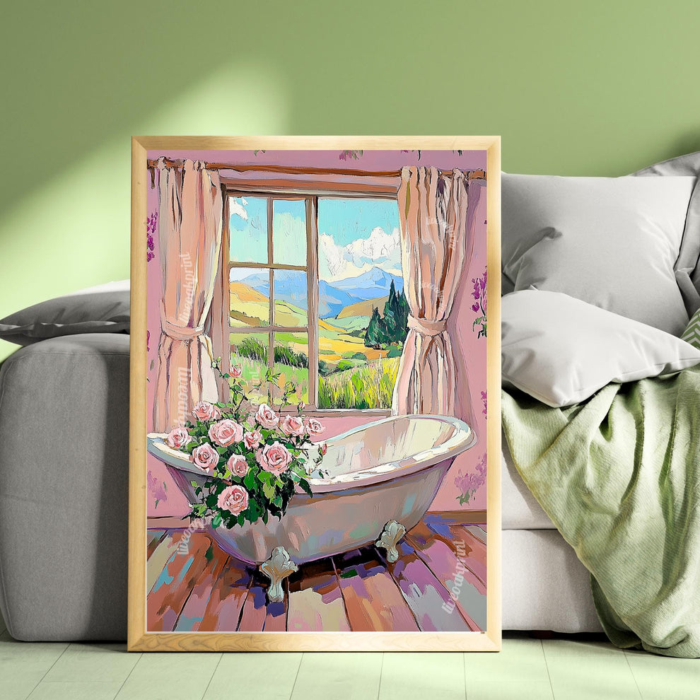 Rose Bathtub Wall Art