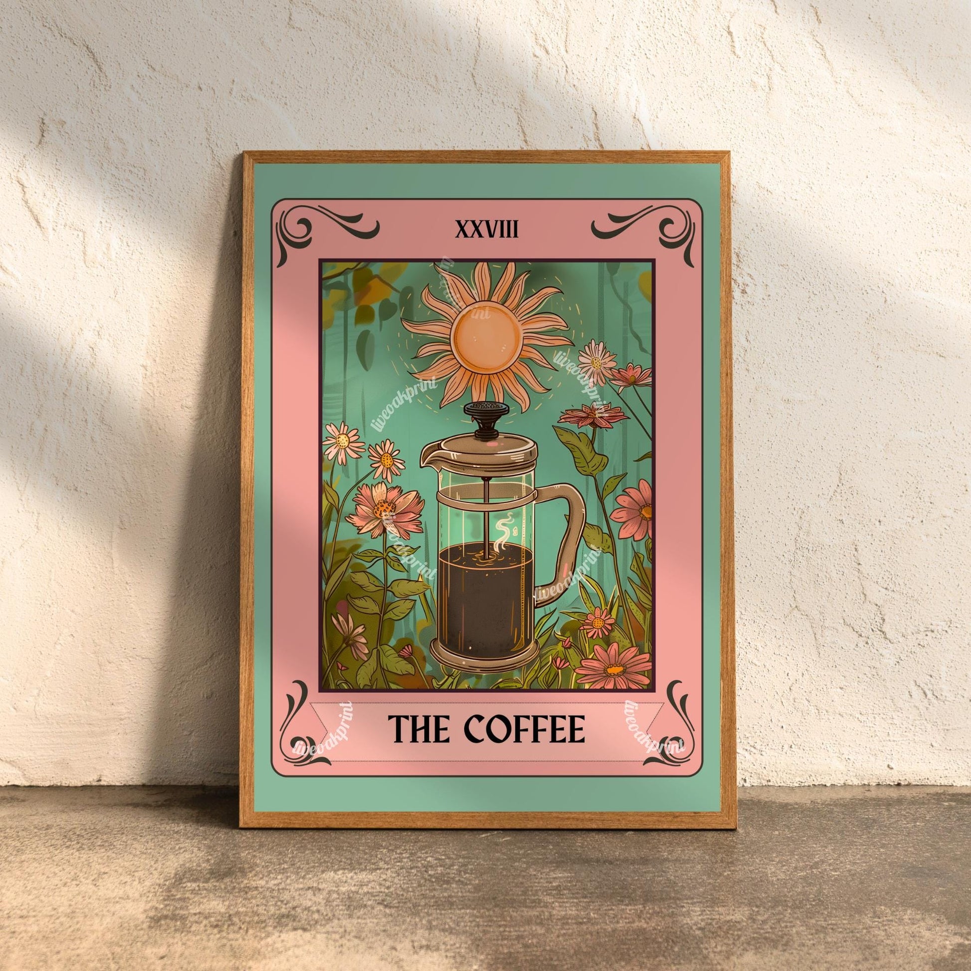 The Matcha, The Coffee, and The Tea Tarot Card Print Set
