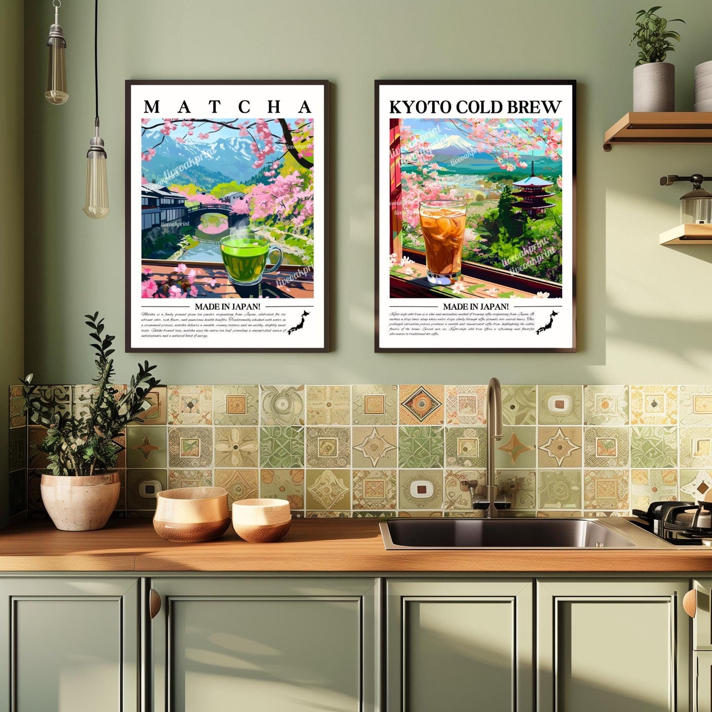 Matcha Print for Coffee Bar