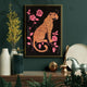 Pink and Black Leopard Wall Art