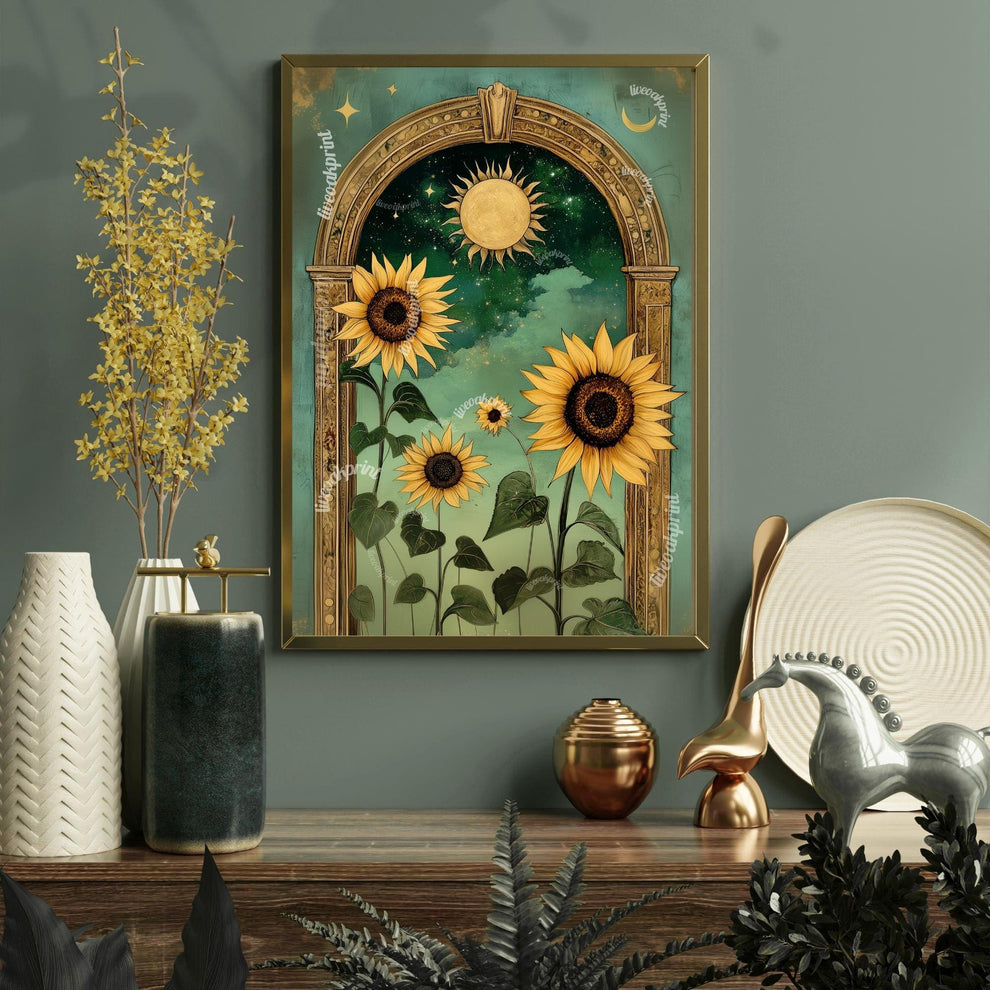 Boho Sunflower Wall Art