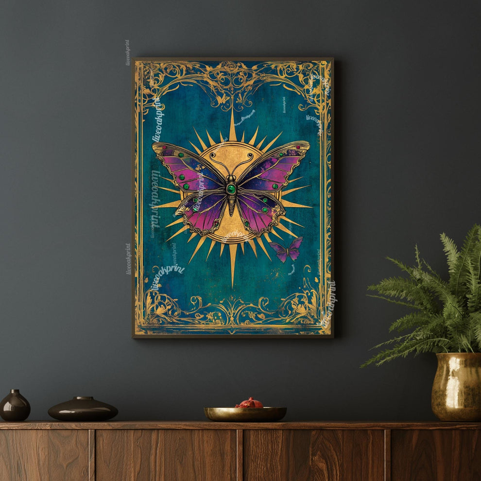 Butterfly and Sun Wall Art