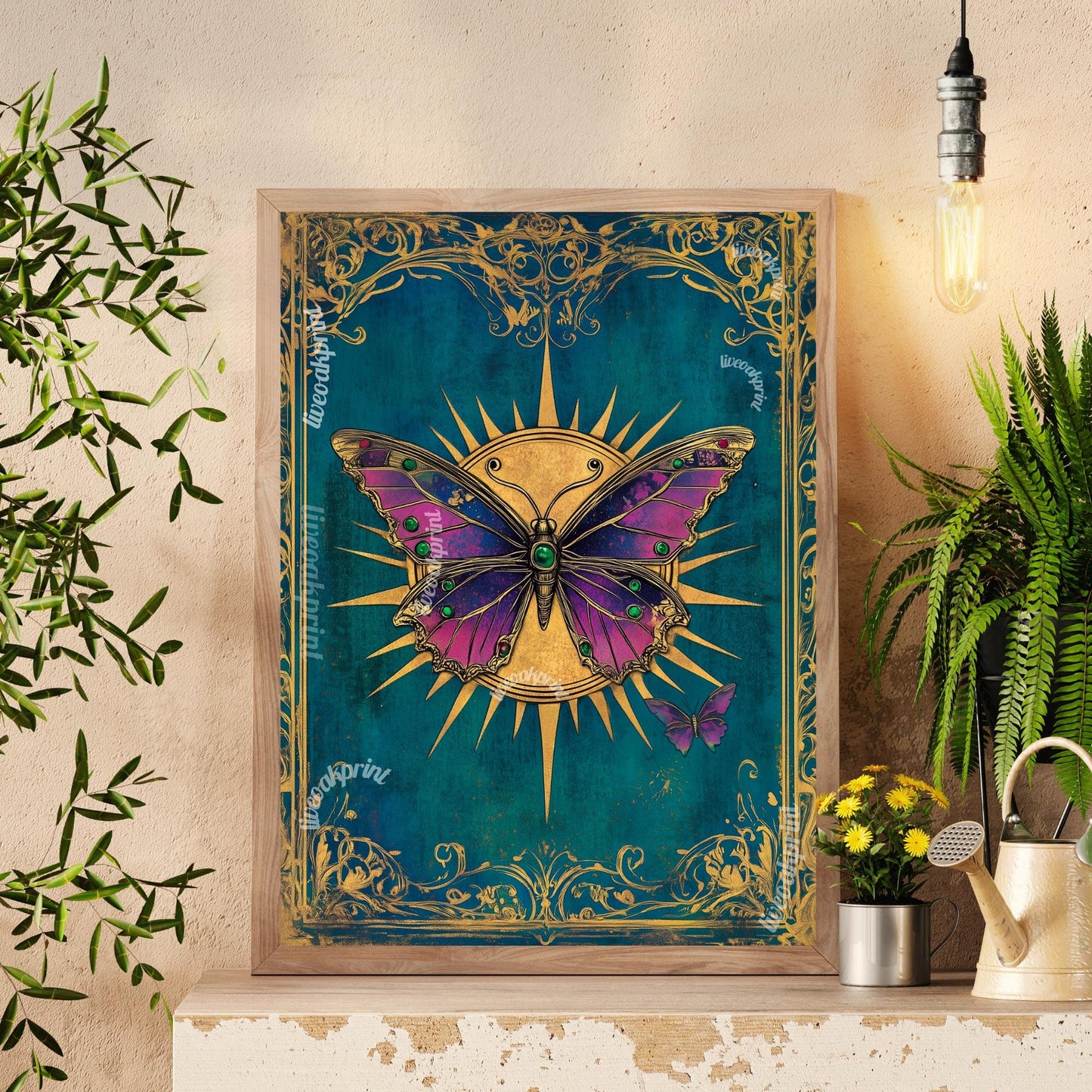 Butterfly and Sun Wall Art