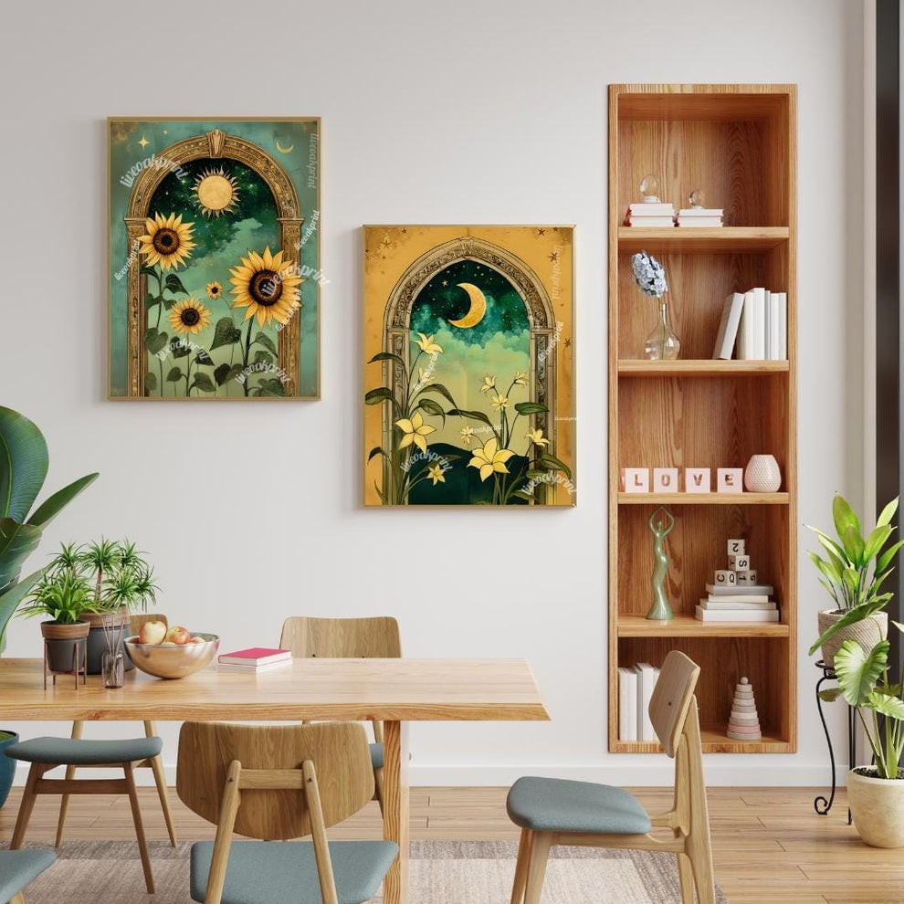 Sun and Moon Wall Art Set