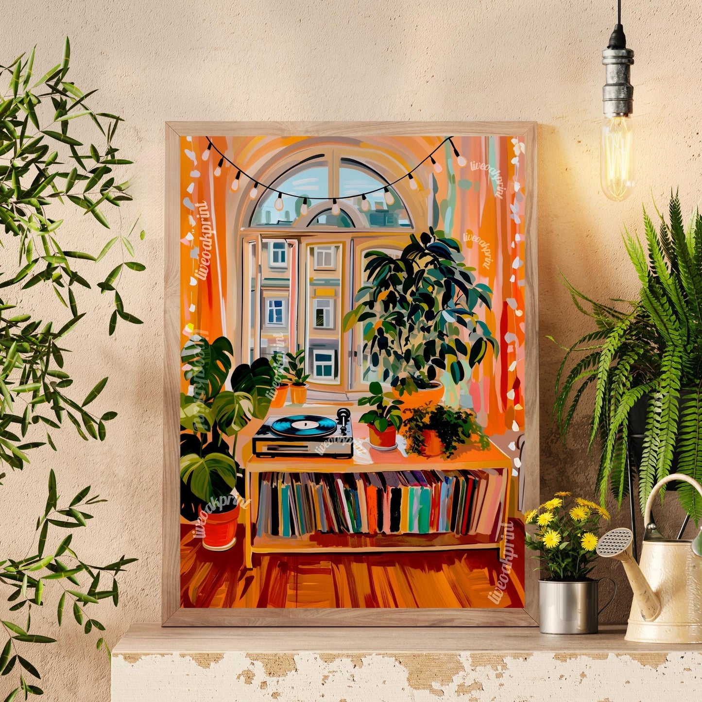 Retro Vinyl Record Print