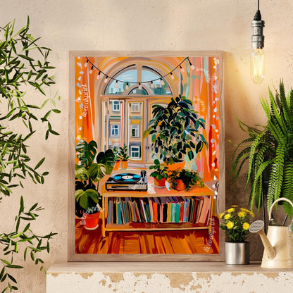 Retro Vinyl Record Print