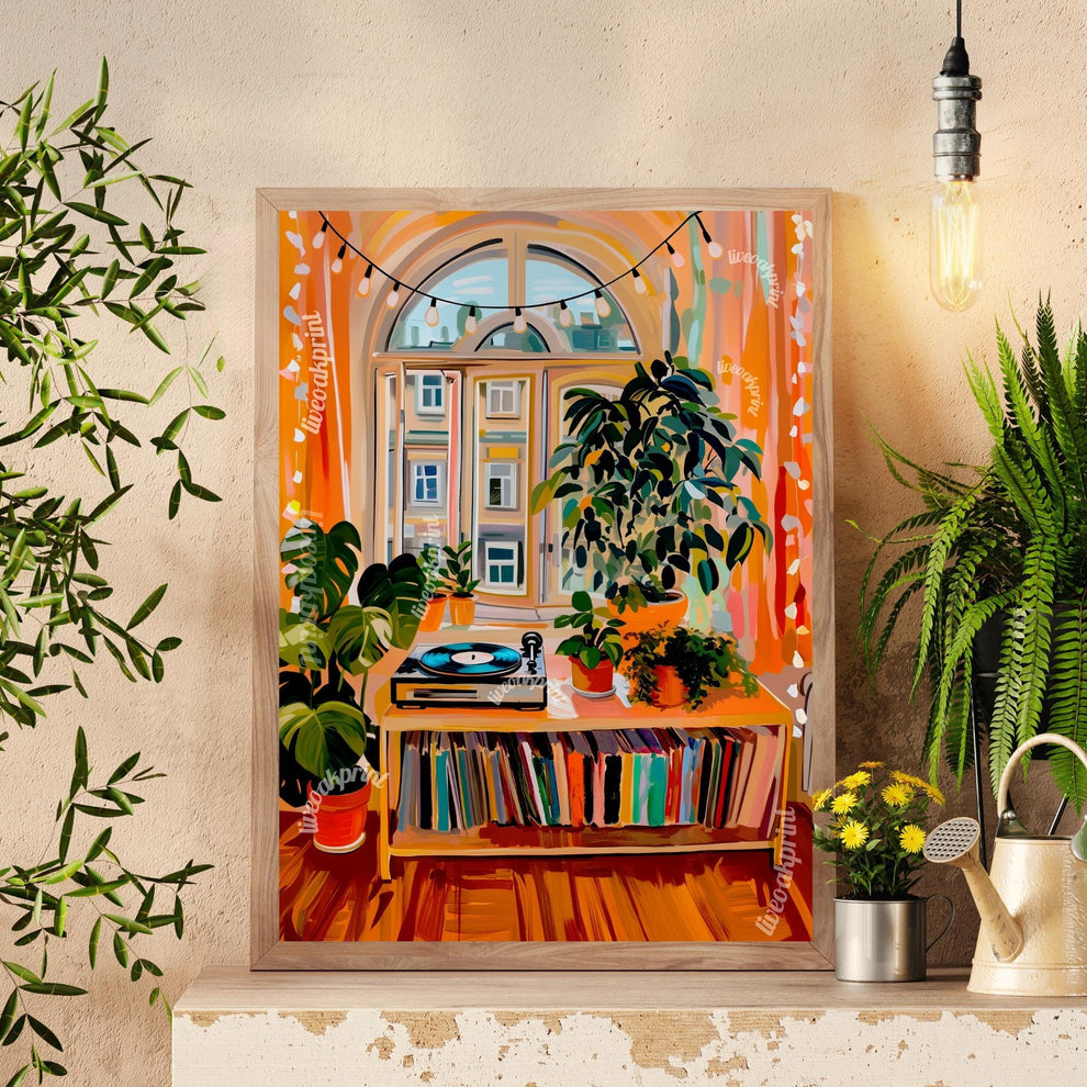 Retro Vinyl Record Print