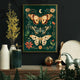 Emerald Green Vintage Scientific Butterfly Print