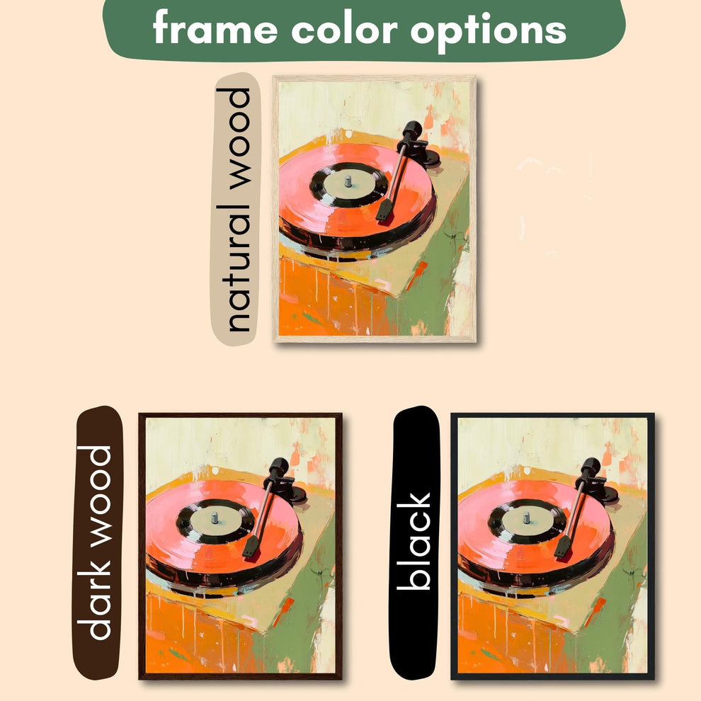 Retro Record Player Painting