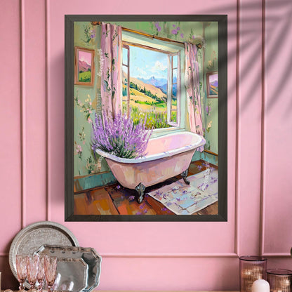 Lavender Bathtub Wall Art