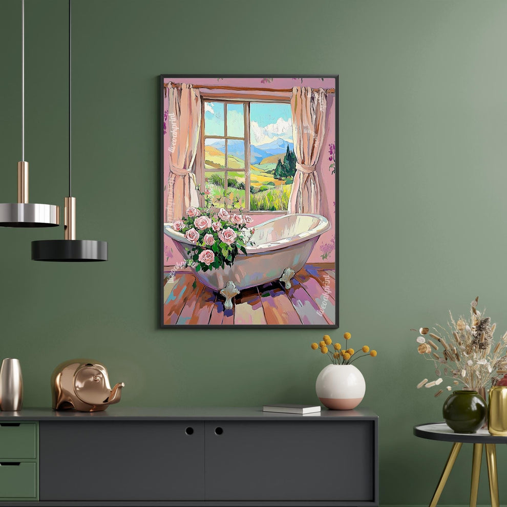 Rose Bathtub Wall Art