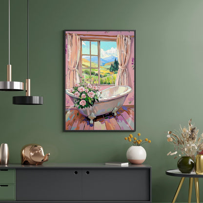 Rose Bathtub Wall Art
