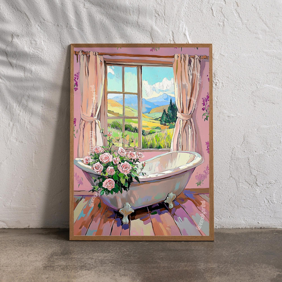 Rose Bathtub Wall Art