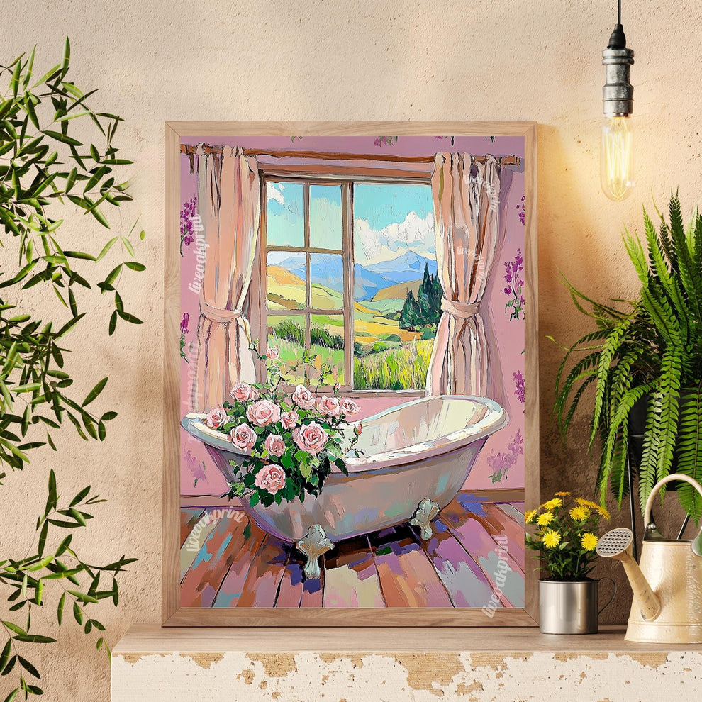 Rose Bathtub Wall Art