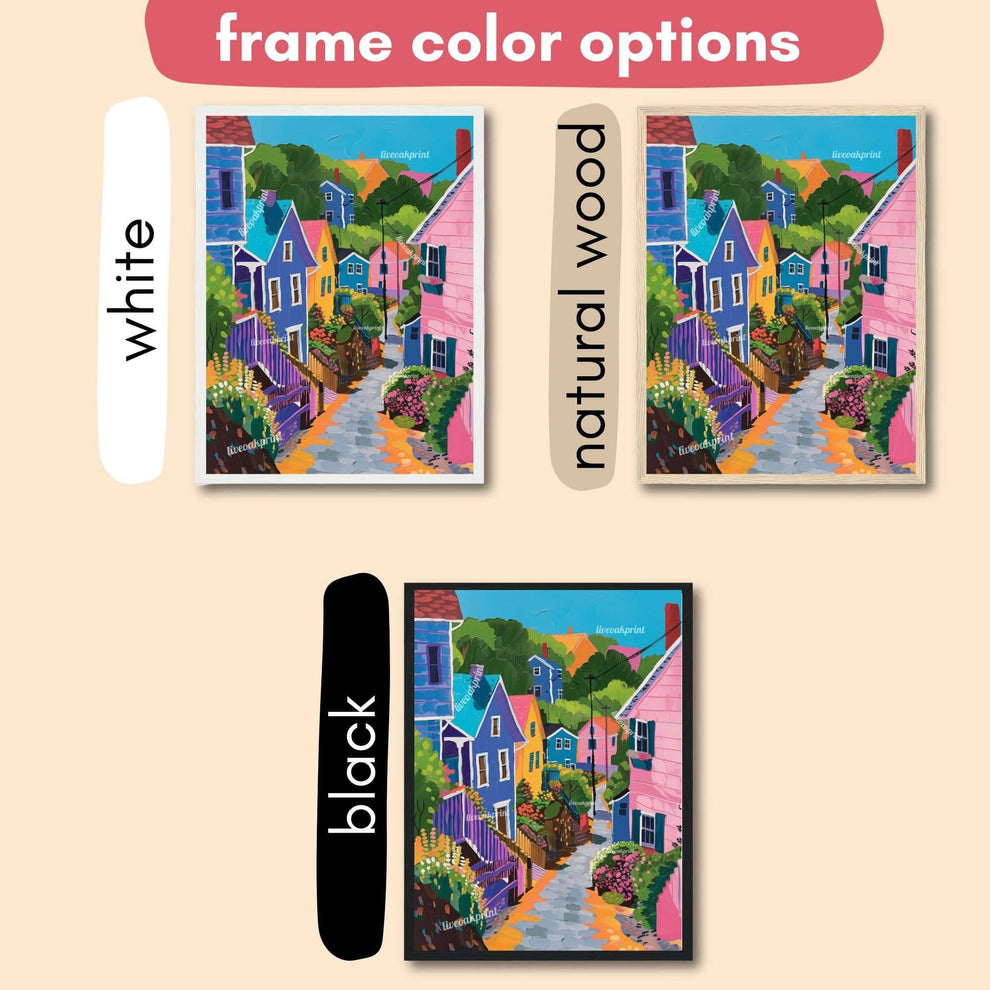 Quaint and Cozy Little Town Print