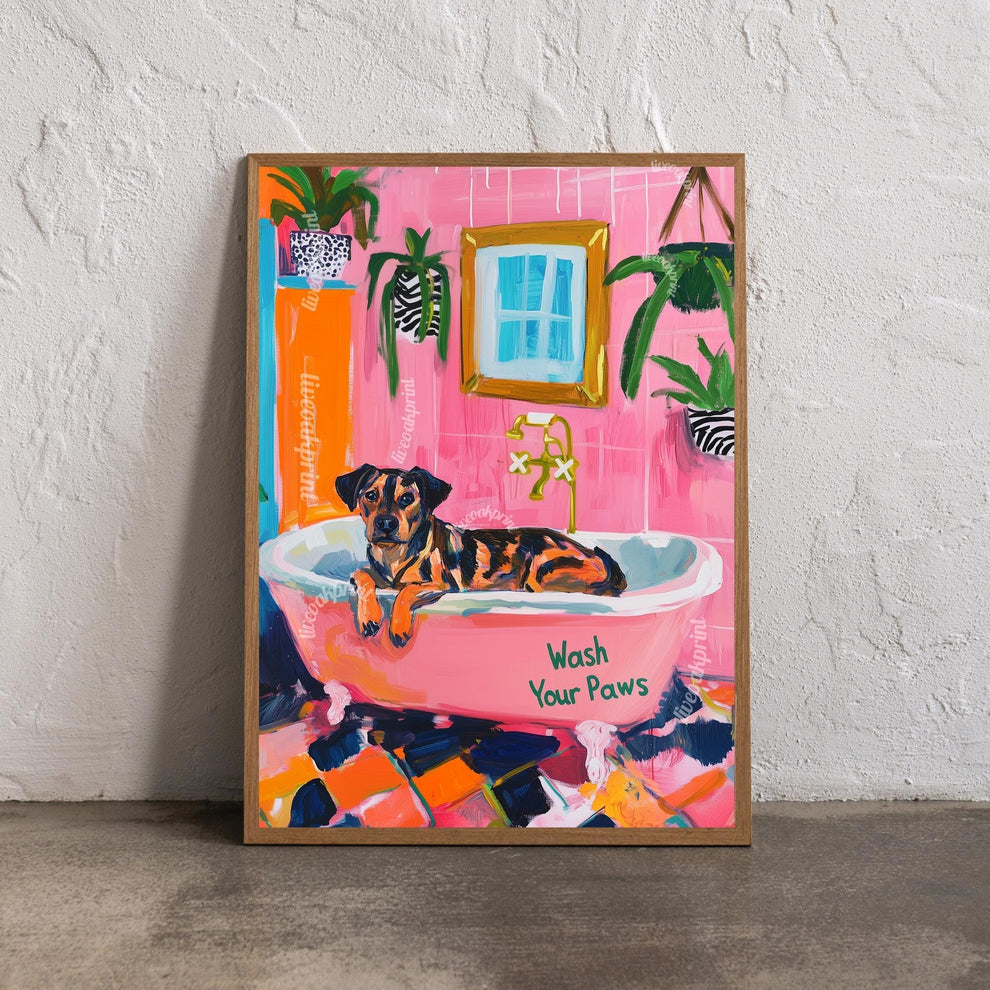 Wash Your Paws Dog Print