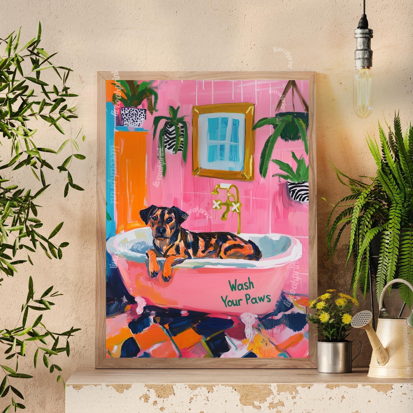 Wash Your Paws Dog Print