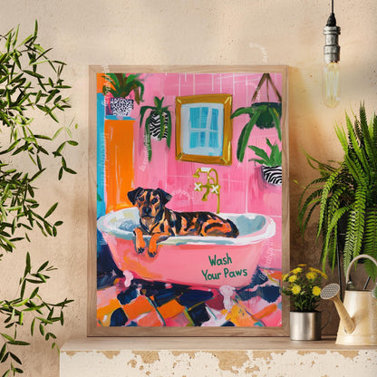 Wash Your Paws Dog Print