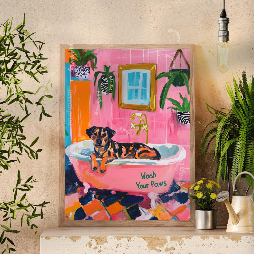 Wash Your Paws Dog Print
